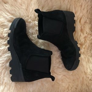 Eileen Fisher waterproof suede boots